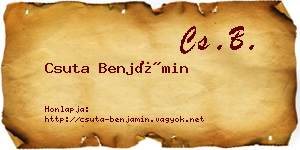Csuta Benjámin névjegykártya