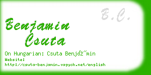 benjamin csuta business card